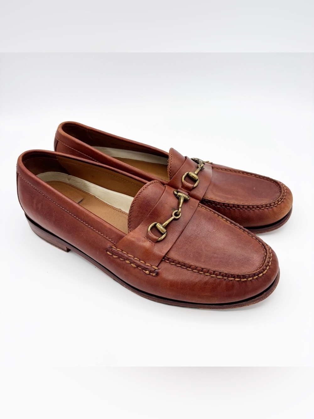 Cole Haan Grand OS Brown Horsebit Loafers